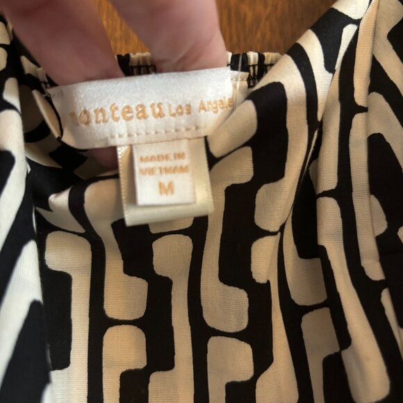 Monteau Los Angeles dress new with tags size medium cream black - Picture 4 of 7